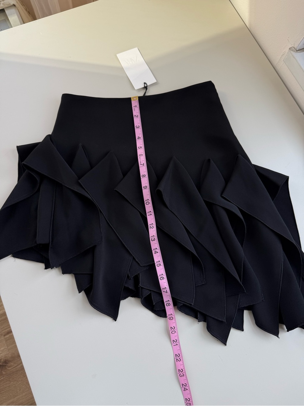 NWT Zara ZW COLLECTION Ruffled Mini Skirt Black, XS - Picture 5 of 10